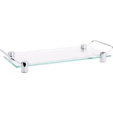 System Banyo Aksesuarları Tezgah Üstü Banyo Tepsi Cam|Krom 36x125x312 mm
