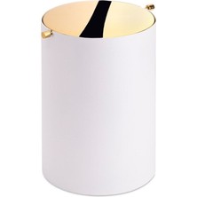 System Banyo Aksesuarları Banyo Çöp Kovası 3 Lt Beyaz|Gold 253x175x175 mm