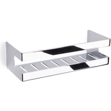 System Banyo Aksesuarları Duvara Monte Banyo Duş Rafı Sistemi Krom 25 cm