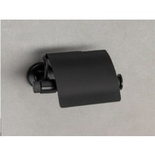 Flexu Kapaklı Tuvalet Kağıtlığı Siyah Renk 85X88X158 Mm