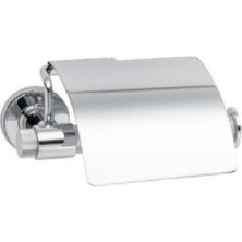 System Banyo Aksesuarları Flexu Duvara Monte Kapaklı Tuvalet Kağıtlığı Krom 85x88x158 mm