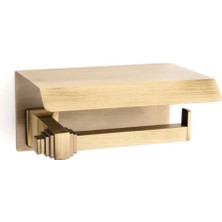 System Banyo Aksesuarları Kubıc Duvara Monte Kapaklı Tuvalet Kağıtlığı Antik Antik 85x118x170 mm