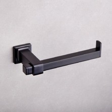 System Banyo Aksesuarları Q-Lıne Duvara Monte Tuvalet Kağıtlığı Siyah 41x73x157 mm