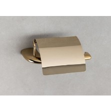 System Banyo Aksesuarları Dorado Duvara Monte Kapaklı Tuvalet Kağıtlığı Gold 86x99x171 mm