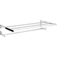 Banyo Havlu Rafı Krom Renk 264X104X590 Mm