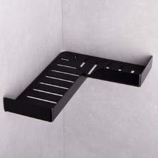 Duş Raf Sistemi Siyah Renk 68X280X280 Mm