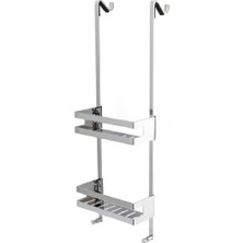 System Banyo Aksesuarları Duvara Monte Banyo Duş Raf Sistemi Krom 24.2 cm