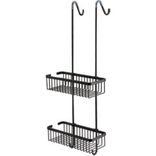 Banyo Duş Raf Sistemi Siyah Renk 702X214X282 Mm