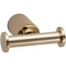 System Banyo Aksesuarları Icona Duvara Monte İkili Askılık Gold 32x8x84 mm