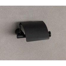 Icon Kapaklı Tuvalet Kağıtlığı Siyah Renk 79X112X158 Mm