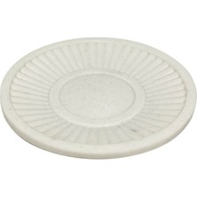 System Banyo Aksesuarları Reçine Tezgah Üstü Katı Sabunluk Beyaz 25x133x133 mm