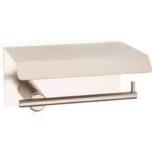System Banyo Aksesuarları Pro-Tech Duvara Monte Kapaklı Tuvalet Kağıtlığı Saten 85x118x170 mm