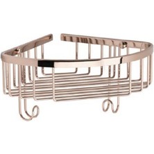 System Banyo Aksesuarları Köşe Tekli Duş Rafı Rose Renk 25 cm