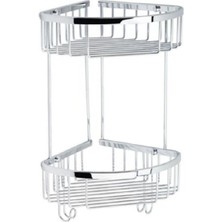 Banyo Duş Raf Sistemi Krom Renk 377X196X250 Mm