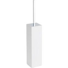 System Banyo Aksesuarları Banyo Klozet Fırçası Beyaz|Krom 470x80x80 mm