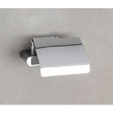 System Banyo Aksesuarları Ovalın Duvara Monte Kapaklı Tuvalet Kağıtlığı Krom 87x137x159 mm