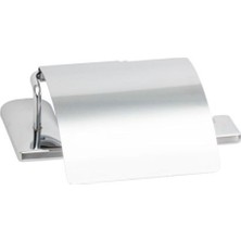 System Banyo Aksesuarları Slımo Duvara Monte Kapaklı Tuvalet Kağıtlığı Krom 85x118x170 mm