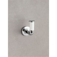 System Banyo Aksesuarları Nord Duvara Monte Askılık Krom|Beyaz 85x76x48 mm