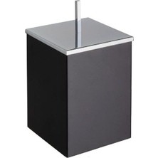 Siyah/Krom Çöp Kovası 4 Lt Siyah-Krom Renk 334X178X178 Mm