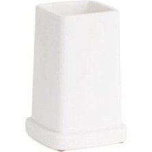 System Banyo Aksesuarları Reçine Tezgah Üstü Diş Fırçalığı Beyaz 152x87x87 mm