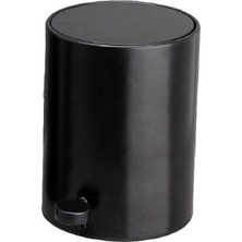 Pedallı Siyah Çöp Kovası 3 Lt Siyah Renk 265X203X203 Mm