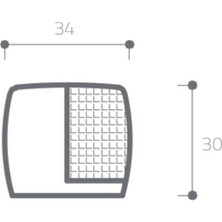 1015 Kapı Stoperi 34 Mm Antik-Siyah Plastik Yapışkanlı/Vidalı