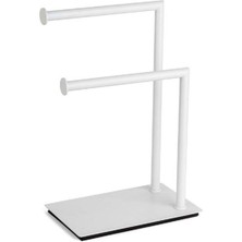 System Banyo Aksesuarları Hareketli Havluluk Beyaz Renk 37x25x22 cm