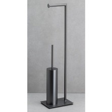 System Banyo Aksesuarları Banyo Hareketli Wc Set Füme 715x140x200 mm