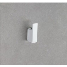 System Banyo Aksesuarları Flat Duvara Monte Askılık Beyaz 63x29x20 mm