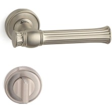 Julıet Rozetli Kapı Kolu Saten Rengi Wc - Hha223Ro14W Nbm