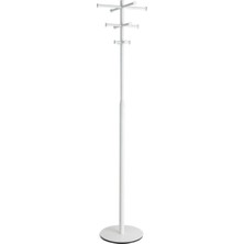 System Banyo Aksesuarları Ayaklı Çoklu Askılık Beyaz 177 cm