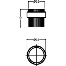 1016 Kapı Stoperi 38 Mm Siyah Yapışkanlı/Vidalı