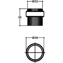 1017 Kapı Stoperi 32 Mm Antik Yapışkanlı/Vidalı