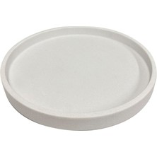 System Banyo Aksesuarları Reçine Tezgah Üstü Yuvarlak Banyo Tepsi Beyaz 22x220x220 mm