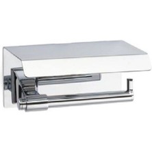 Border Lıne Kapaklı Tuvalet Kağıtlığı Krom Renk 85X118X170 Mm
