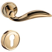 Dıana Altın - Yale Rozetli Kapı Kolu - Hha126Ro14Y Gl