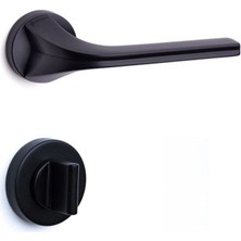 Matrıx Siyah - Wc Rozetli Kapı Kolu - Hha164Ro12W Al6
