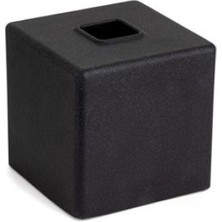 System Banyo Aksesuarları Reçine Tezgah Üstü Kare Kleenex Peçetelik Siyah 143X142X142 mm
