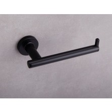 System Banyo Aksesuarları Hoop Duvara Monte Tuvalet Kağıtlığı Siyah 47x72x156 mm
