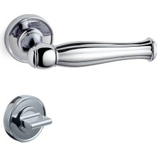 Balen Rozetli Kapı Kolu Krom Renk Wc - Hha232Ro14W Cr