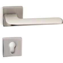 Atlas Saten - Yale Rozetli Kapı Kolu - Hha170Ro11Y Nb