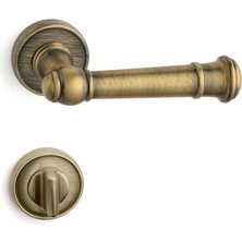 Fıgaro Rozetli Kapı Kolu Antik Rengi Wc - Hha235Ro14W Abm