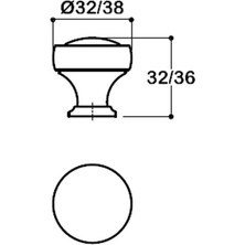 Parlak Nikel Renkli 32 Mm Tek Delikli Kulp - Ssy1915 0032 Pn