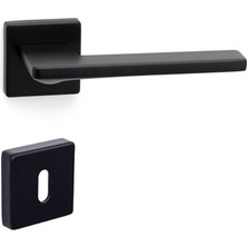 Sarp Siyah - Oda Rozetli Kapı Kolu - Hha209Ro11N Al6