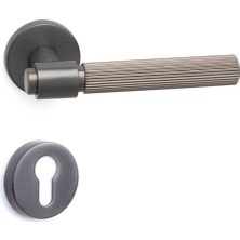 Axes-L Füme - Yale Rozetli Kapı Kolu - Hha213Ro12Y Bbn