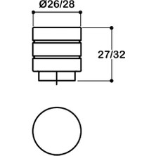 26 Mm Rose Rengi Tek Delikli Kulp - Ssy1474 0026 Rs