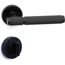 Pıxar-T Siyah - Wc Rozetli Kapı Kolu - Hha214Tro12W Al6