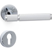 Pıxar-L Krom - Yale Rozetli Kapı Kolu - Hha216Lro12Y Cr