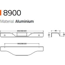 8900 Entegre Kulp Antik Renk 320 Mm