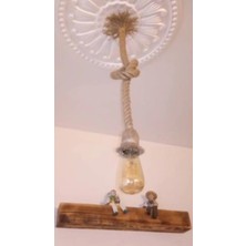 Özcan Life Jüt Halat 18-20 Mm 1 Metre Kablo Duy Sarkıt Avize Yapımı Hazır, E27 Duy